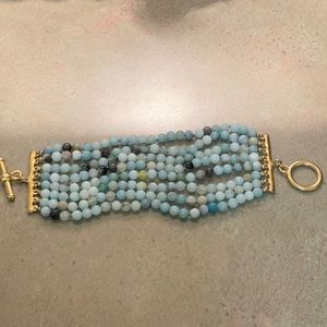 8 row aqua beaded bracelet.  Beautiful from Neiman Marcus.